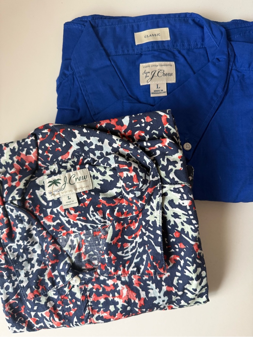 Bundle of 2 J. Crew short sleeve button down shirts